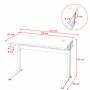 Gaming table, T-frame, Black, 123.19 × 59.69 × 76.2 cm
