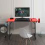 Gaming table, Z-shaped, Red and black, 120 × 76 × 60 cm