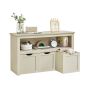 Rotaļlietu kaste VASAGLE LHS380W01, ar plauktiem, 102 × 60 × 30 cm
