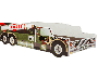 Children's bed Riko with mattress 165 cm x 84 cm x 43 cm, military truck