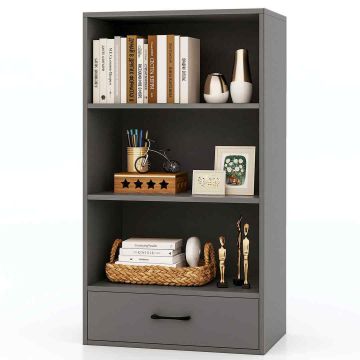 Напольная полка 60x38x120см, тёмно-серого цвета