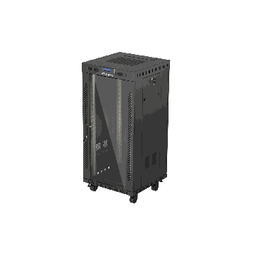 Servera skapis Lanberg 19 collas, 24U, LCD V2, Melns, 600 × 1320 × 600 mm