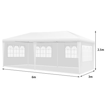 Nojume 600x300x250 cm, baltā krāsā