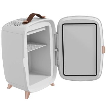Mini ledusskapis kosmētikai Homcom 24,3x19,4x35,6cm, baltā krāsā