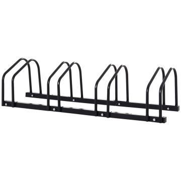 Velosipēdu statīvs Homcom 110x33x27cm, melnas krāsas