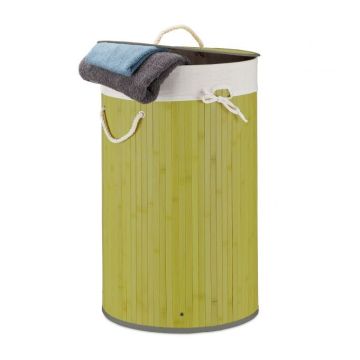 Veļas grozs 65x41cm, 70l., zaļš/balts