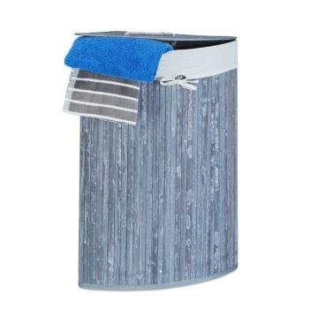 Veļas grozs 65x49,5x37cm, 60l., pelēks/balts