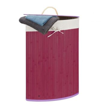 Veļas grozs 65x49.5x37cm, 60l., violets/balts