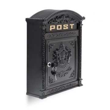 Vintage pastkastīte 44,5x31x95cm., melna/zelta krāsa