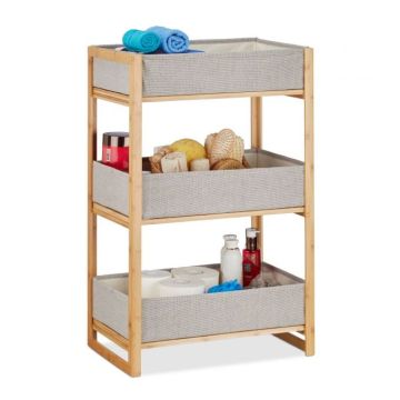Vannas istabas plaukts 75x46,5x31,5cm., gaiši brūns/pelēks
