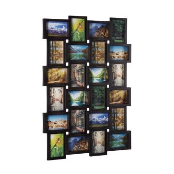 24 fotoattēlu kolāža 59x86x2,5 cm, melna