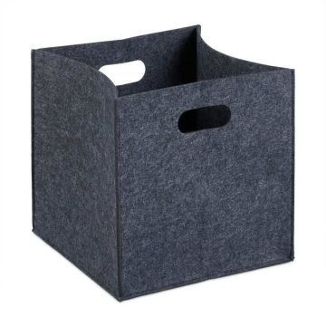 Корзина для дров 30х30х30см., темно-серая