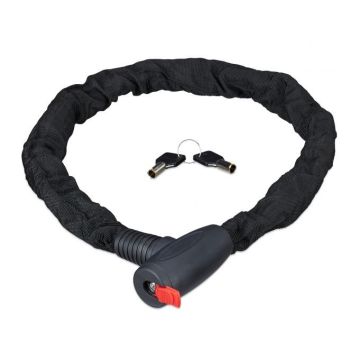 Velosipēda atslēga ar atslēgu 100cm, melna