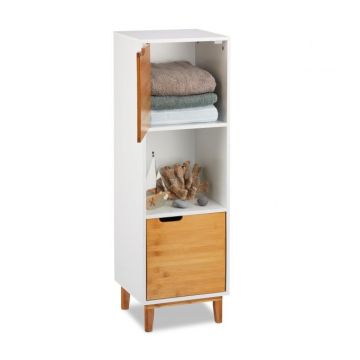 Vannas istabas plaukts 101x32x30cm., gaiši brūns/balts