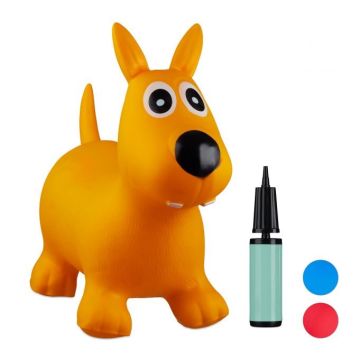 Надувная игрушка "Собака" 50х26х60см., желтый/черный/белый