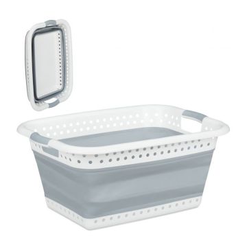 Veļas grozs 27x61x45,5cm, 37L., pelēks/balts