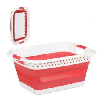 Veļas grozs 27x61x45,5cm, 37L., sarkans/balts