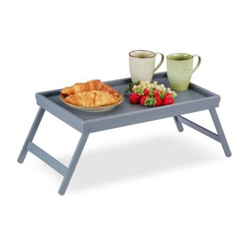 Salokāma gultas paplāte 22x63,5x31cm, pelēka