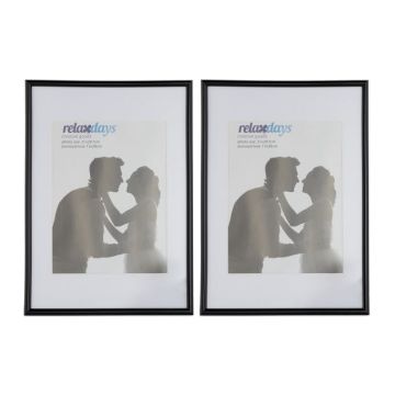 2 foto rāmīšu komplekts 30,5x22x2 cm, melns/balts