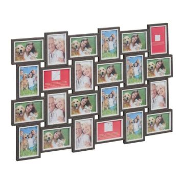 24 fotoattēlu kolāža 61,5x91x2 cm, pelēka/balta