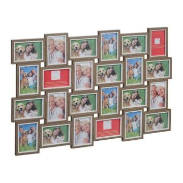 24 fotoattēlu kolāža 61,5x91x2 cm, brūna/balta