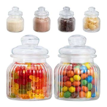 Komplektā 6 caurspīdīgi konteineri beztaras produktiem 19x11cm, 0,7L.
