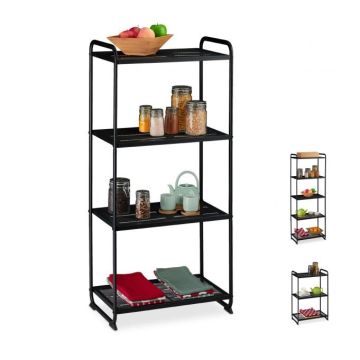 Viesistabas plaukts 124,5x58x34cm., melns