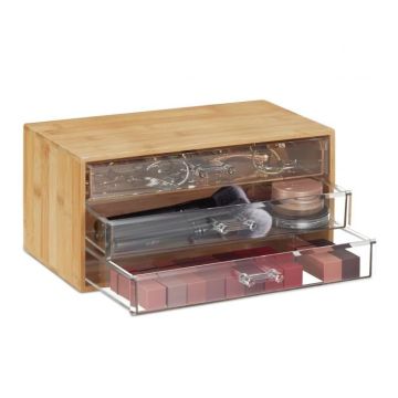Grima organizators ar atvilktnēm 29x23,5x14cm., gaiši brūnā krāsā