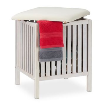 Veļas grozs 53x41x41cm, 40l, balts