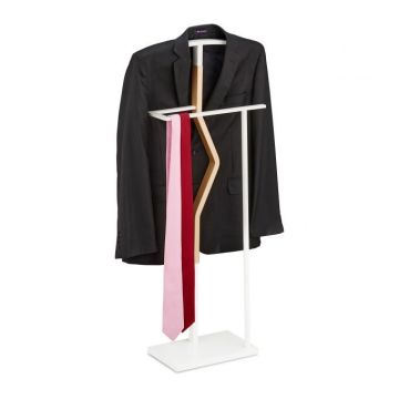 Drēbju pakaramais 107x48x20cm, balts/gaiši brūns