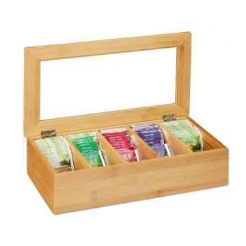 Tējas maisiņu organizators 9x37x20cm., gaiši brūnā krāsā