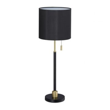 Galda lampa 69x24cm, melna/zelta krāsā
