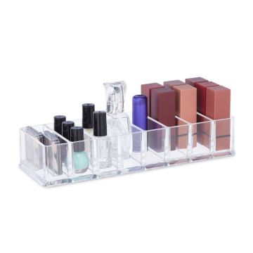 Caurspīdīgs grima organizators 5x25,5x9cm.