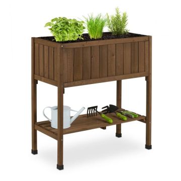 Paceļama gulta 80x74x38cm., brūna/melna