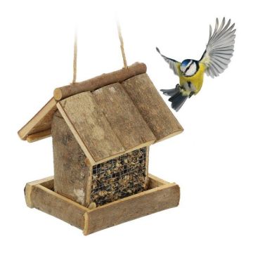 Кормушка для птиц 44x14,5x11,5см., светло-коричневая