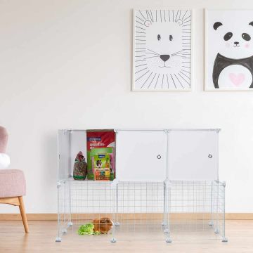 Grauzēju novietne ar 3 kastēm 72x110x75cm., baltā krāsā
