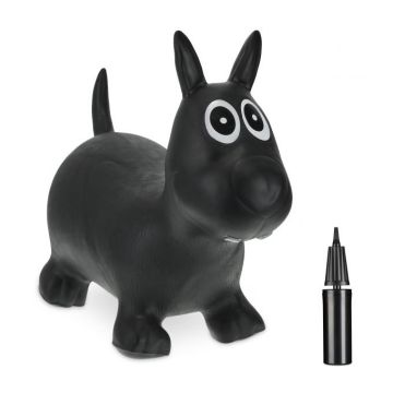 Надувная игрушка "Собака" 50х60х25см., белый/черный