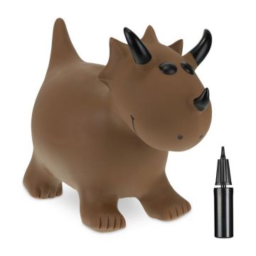 Надувная игрушка "Динозавр" 39х55х24см., коричневый/черный.