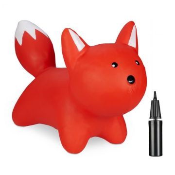 Надувная игрушка "Лиса" 42х70х28см., красный/черный/белый цвета.