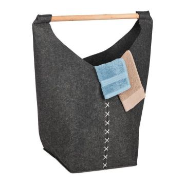 Veļas grozs 68x62x34,5cm, 50l., tumši pelēks/gaiši brūns/balts