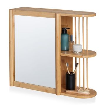 Piekarināms plaukts ar spoguli 53x62x20cm., gaiši brūnā krāsā