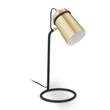 Galda lampa 41,5x18x26 cm, melna/zelta krāsā