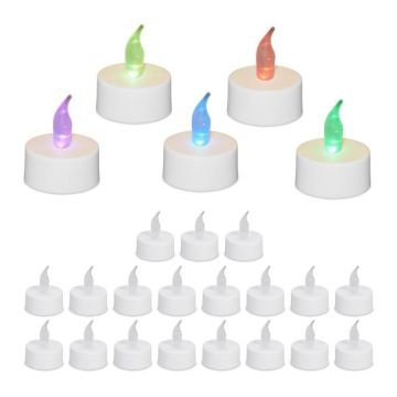Komplektā 24 LED sveces 4,5x3,5cm, balts