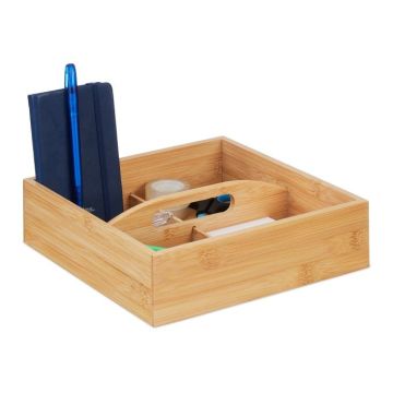 Rakstāmrīku organizators 6,5x25x25 cm., gaiši brūnā krāsā