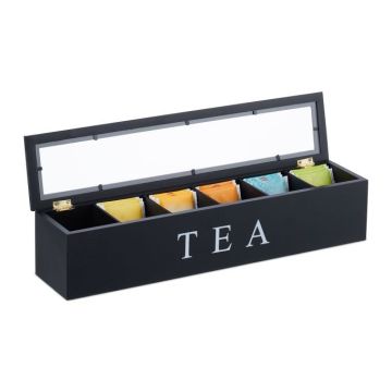 Tējas maisiņu organizators 9x43,5x9cm., melns/balts