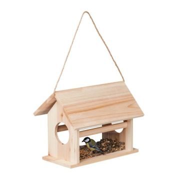 Кормушка для птиц 24x30x21см., светло-коричневый/серебристый цвет