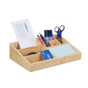 Rakstāmrīku organizators 9x33x21 cm., gaiši brūnā krāsā