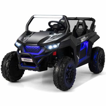 Bērnu elektriskais traktors 118x74x71cm, melnas krāsas