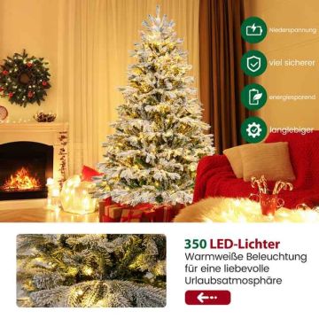 180 cm Christmas tree with 1022 branches, warm white LED lighting