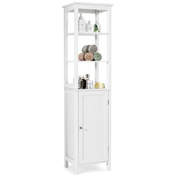 Vannas istabas skapis 40x32x161,5cm, baltas krāsas